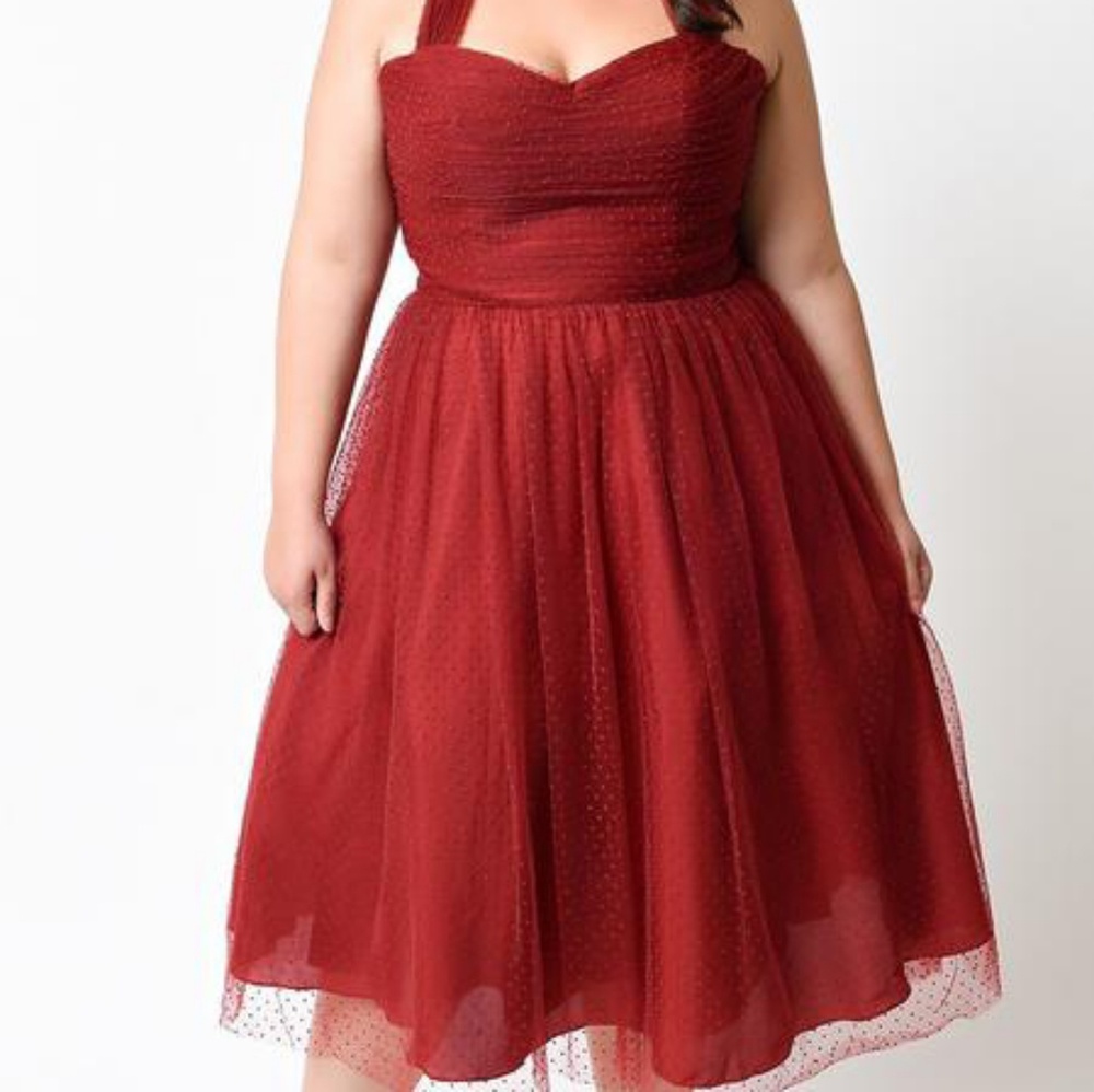 Unique Vintage Swiss Dot Cocktail Dress